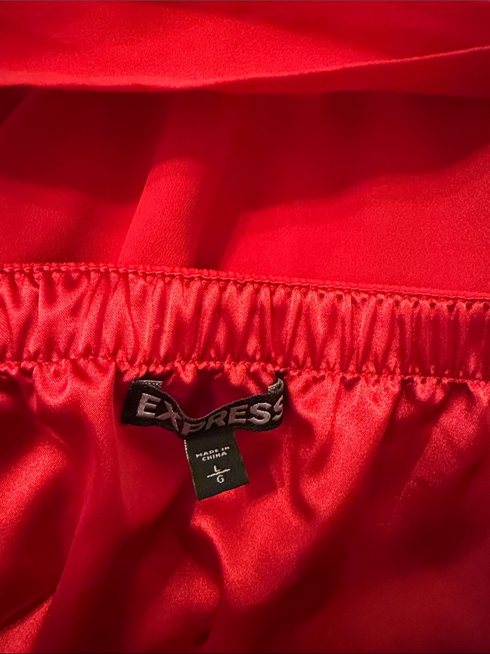 Express Red Strapless Ruffle Romper - Picture 4 of 4